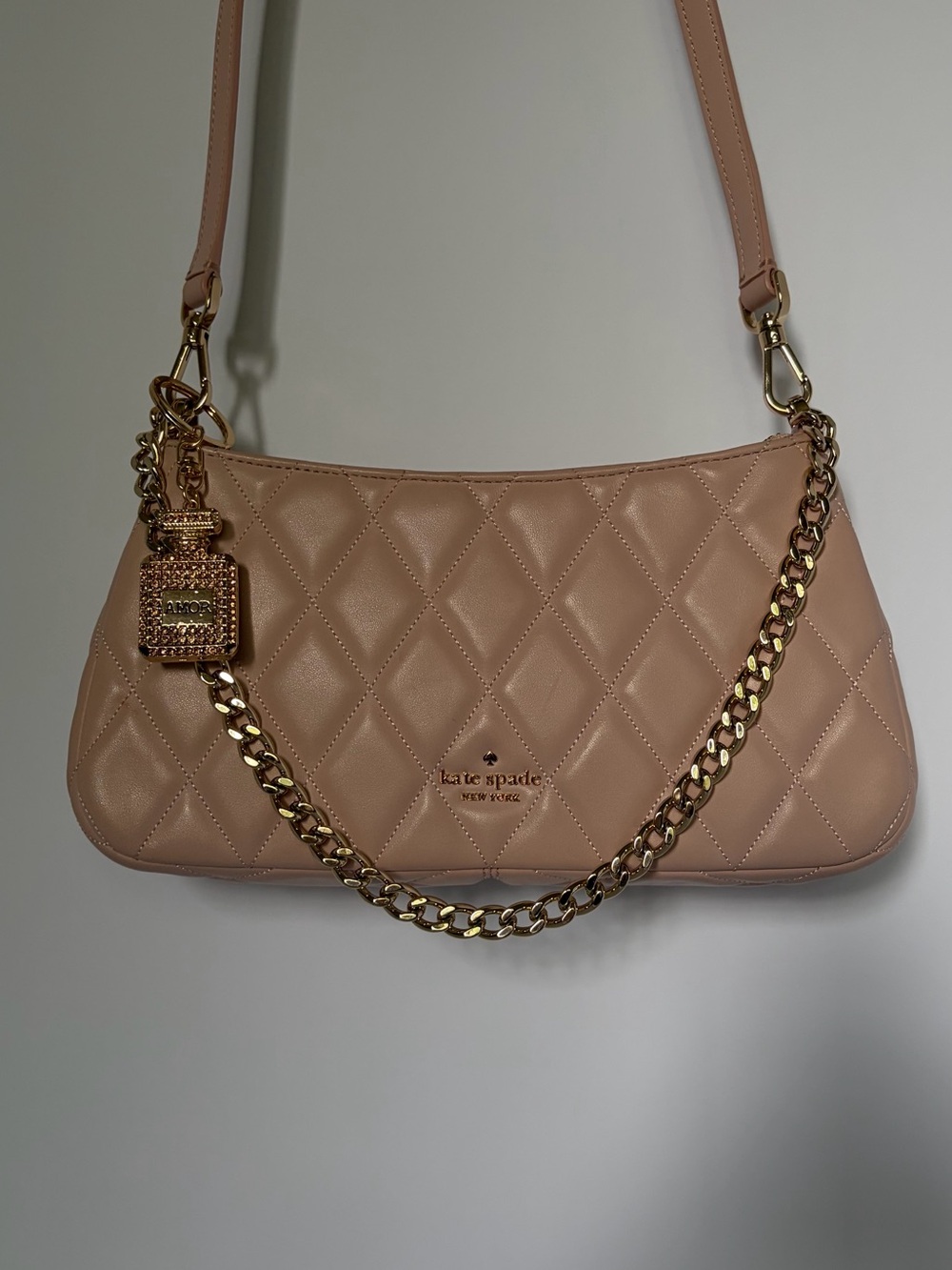 kate spade Quilted Shoulder Bag in Blush